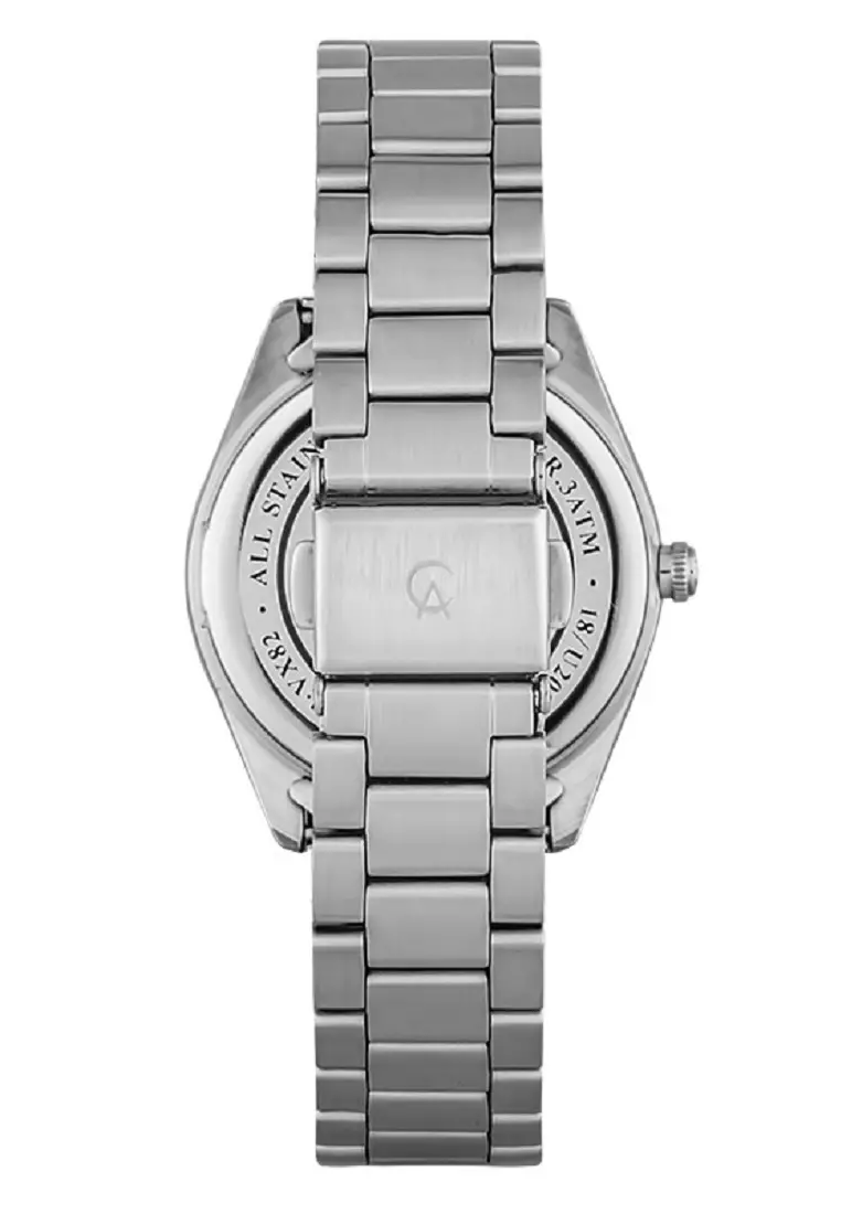 Alexandre Christie Jam Tangan Wanita Silver Tali Stainless Steel  8560 LDBSSBA