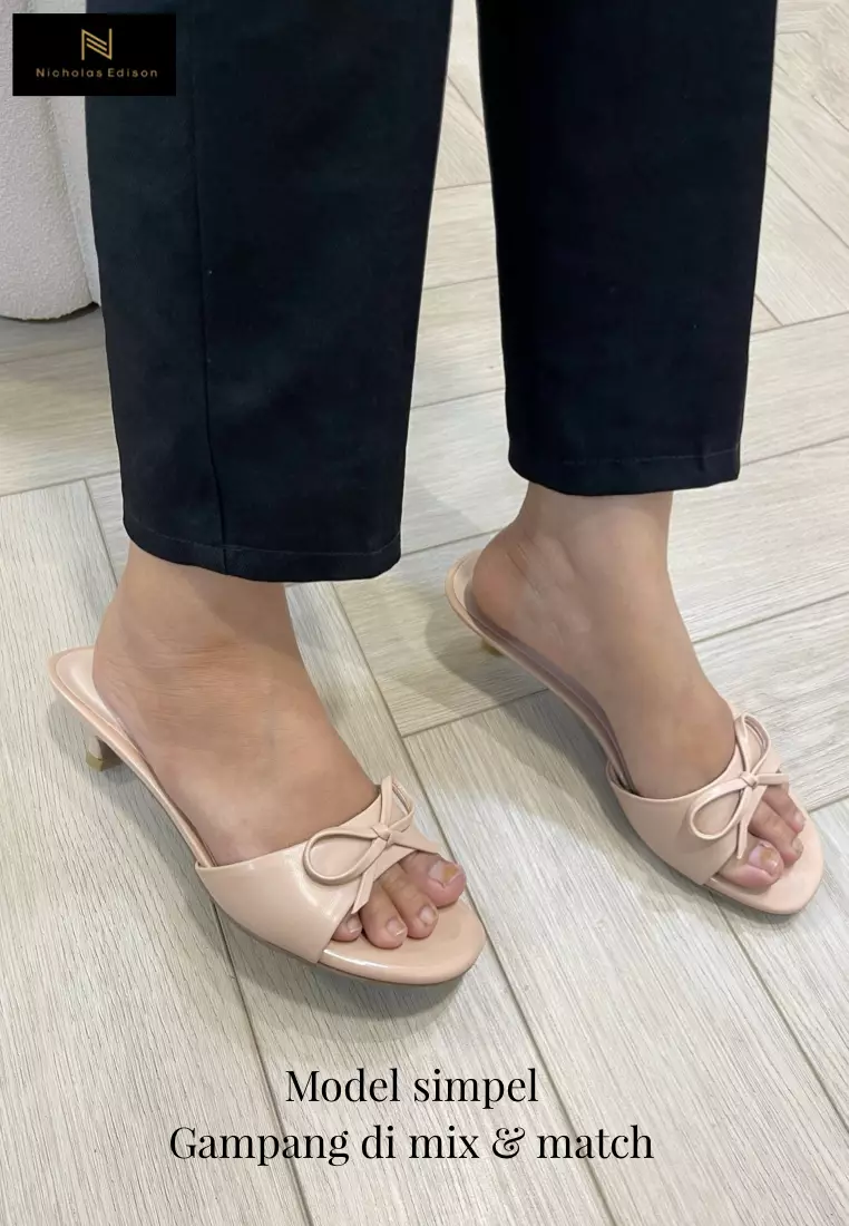 Nicholas Edison Heel Yuza Beige