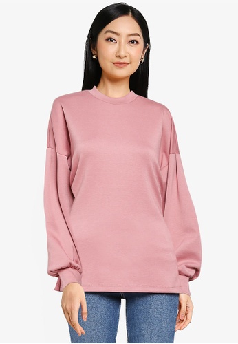 JACQUELINE DE YONG pink Bella Long Sleeve Sweatshirt F4295AA4A49DEEGS_1