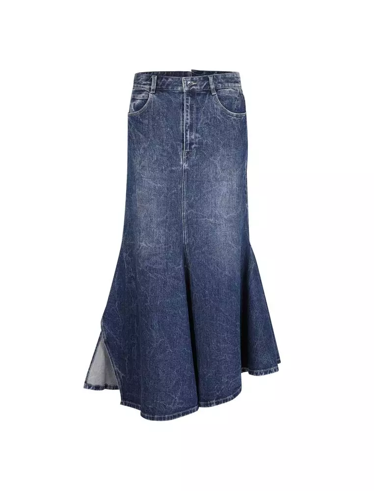 A-Line Denim Mermaid Skirt