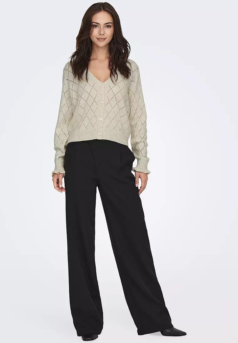 Letty L/S V-Neck Structured Cardigan