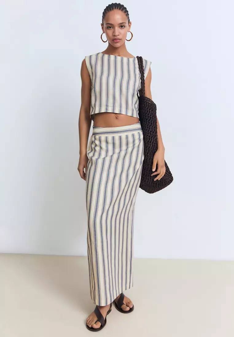 Striped Linen Skirt