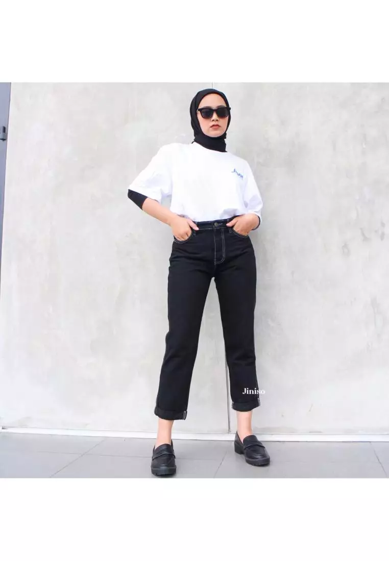 HW Boyfriend Jeans Vintage Black 025 SLAYING BABE