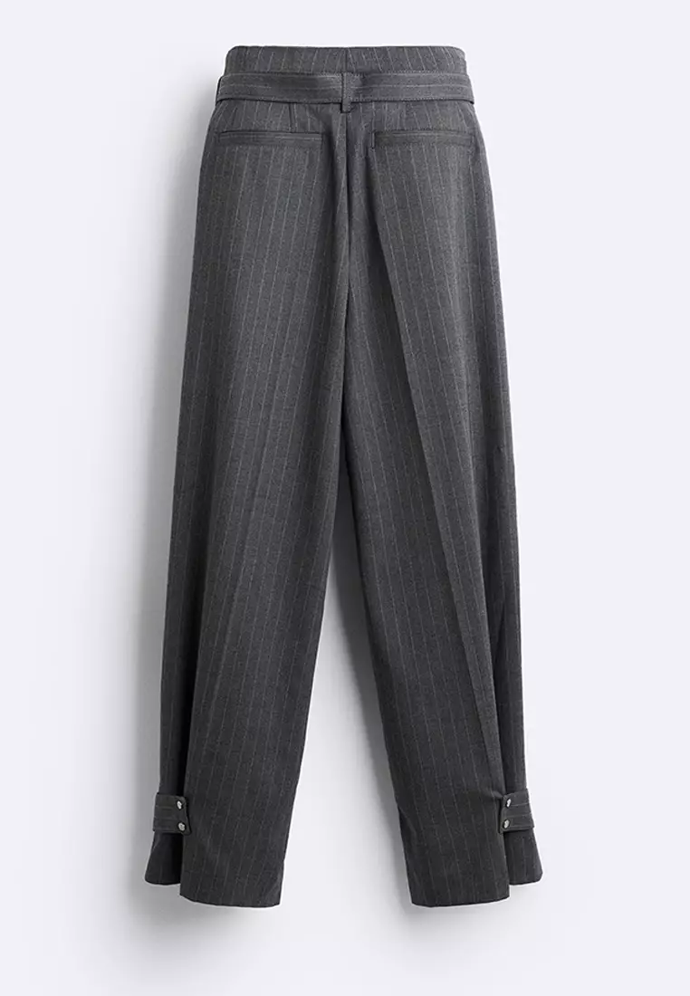 ZARA High-Waist Striped Trousers 2025 Buy ZARA Online ZALORA