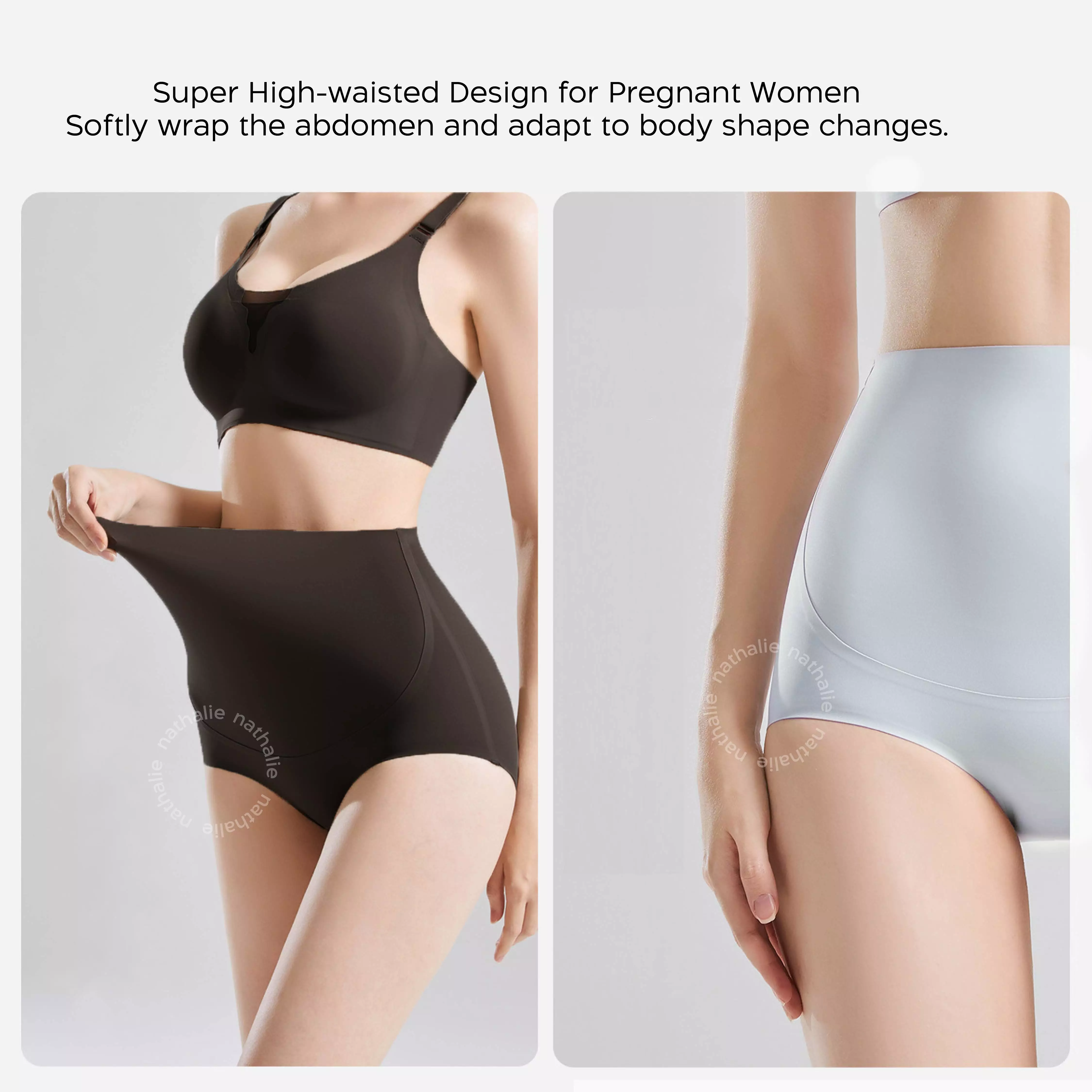 Nathalie Maternity High Waist Panties 1 pcs NTCM 3496 - Beige