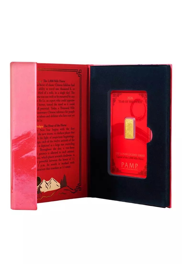 TOMEI x PAMP Suisse | The Lunar Legend Series 2026 | Legend Of The Horse 2.5GM | Fine Gold 9999
