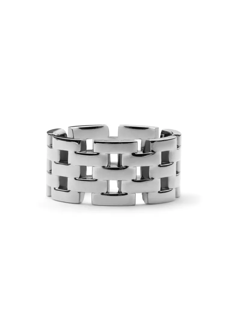 5-Link Ring Silver - Unisex Ring for women and men stainless steel Ring DW Official Authentic Original