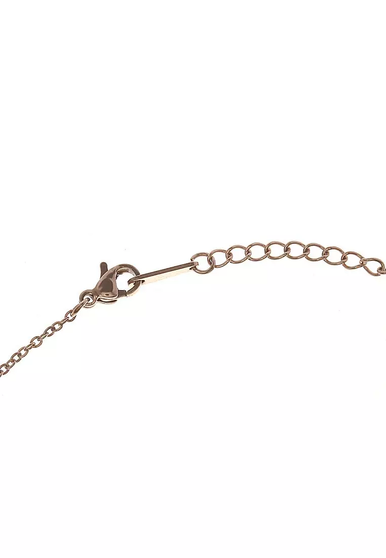 Kalung Aksesoris Wanita Berbentuk Rusa Design Elegant - Rosegold