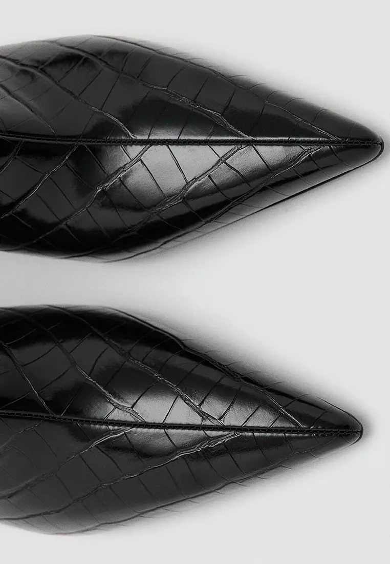 Croc-Effect Boots