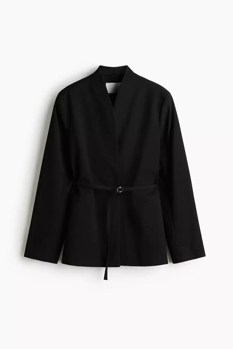 Belted blazer