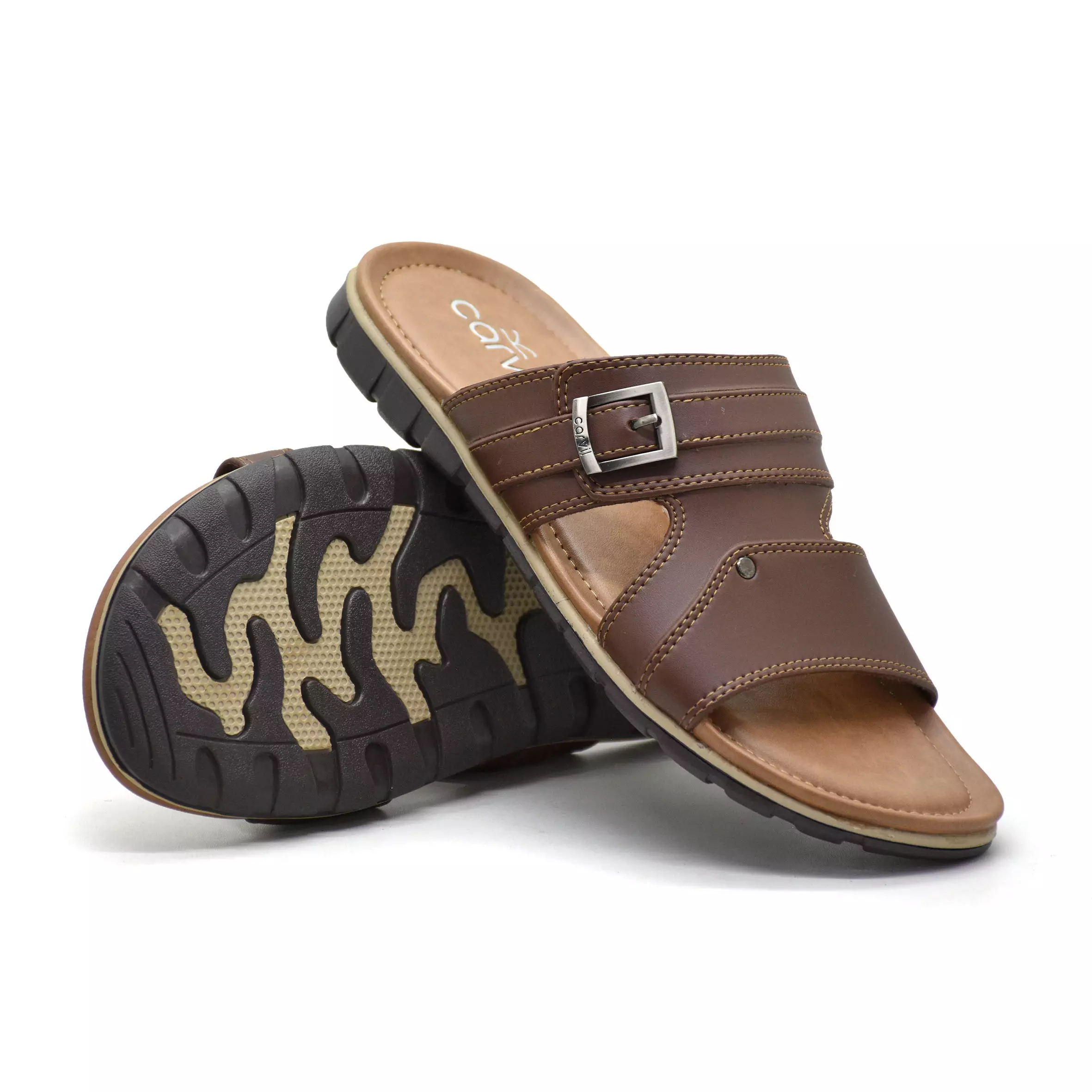 Carvil Sandal Pria Roma-03 M Dark Brown