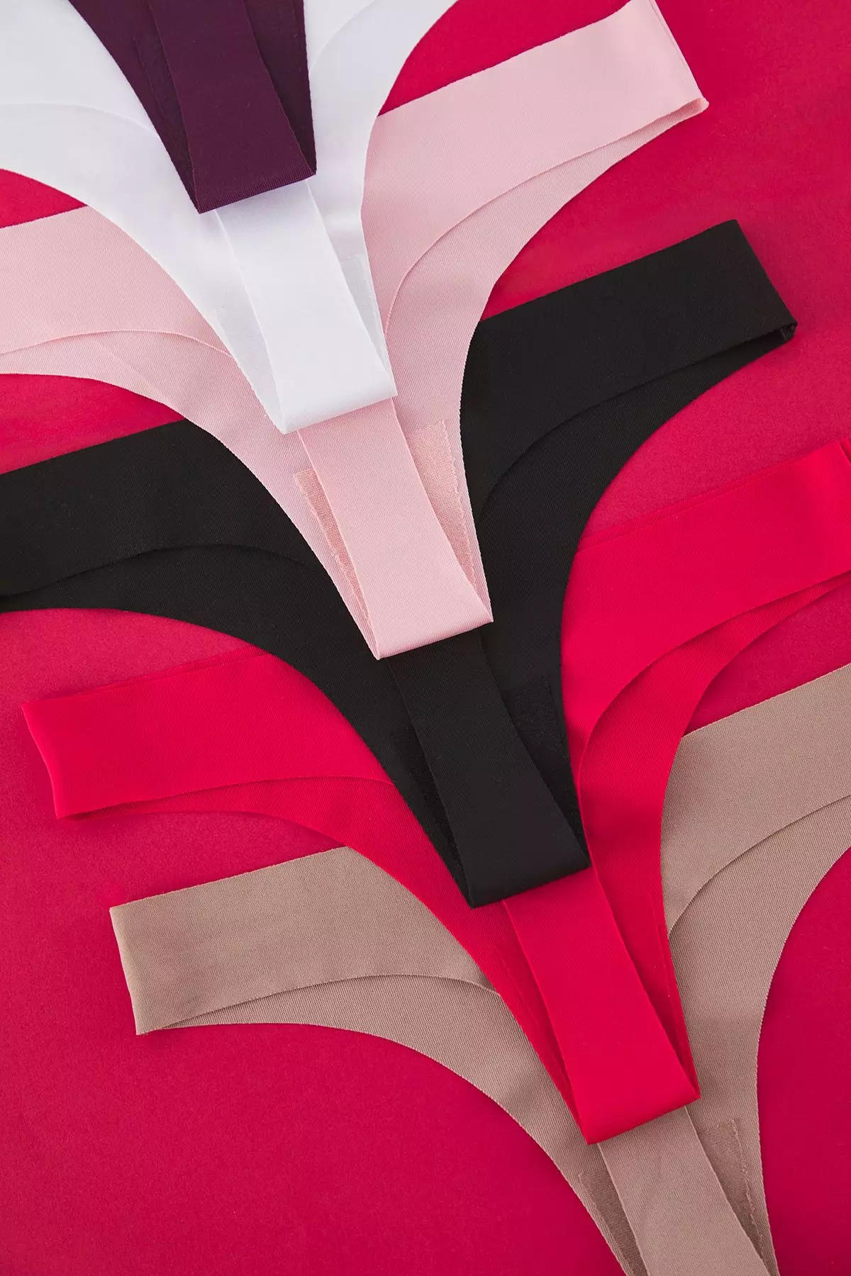 Multi-Colored 6-Piece Micro Seamless/Non-Trace Laser Cut Thong Knitted Panties THMAW25KU00039