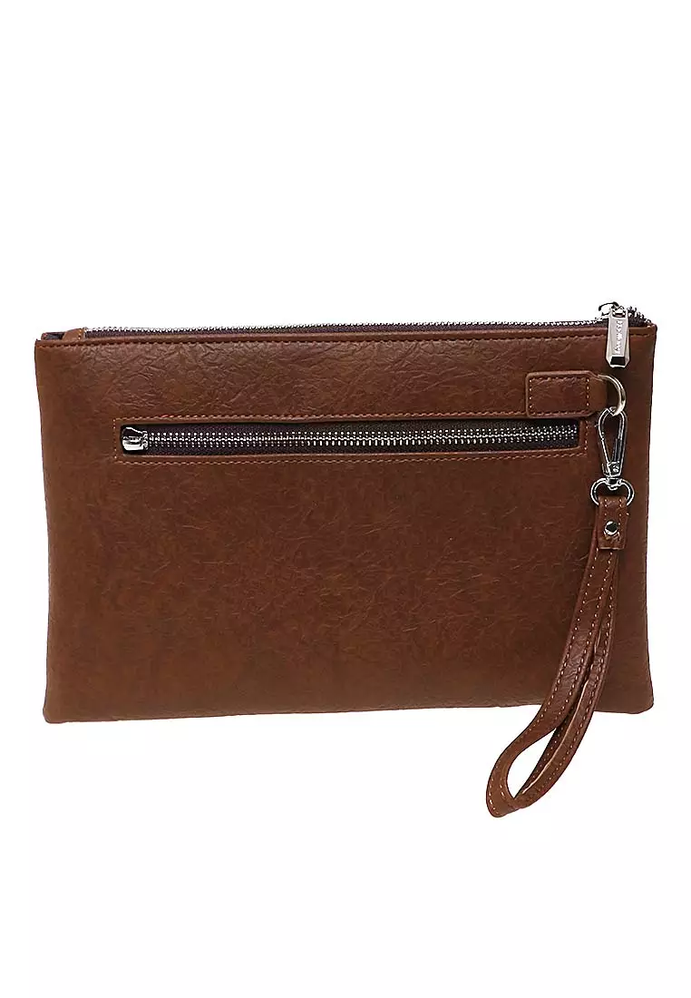 Dompet Clutch Pria Wanita Leather Wallet Large Compartment Material Kulit ORIGINAL