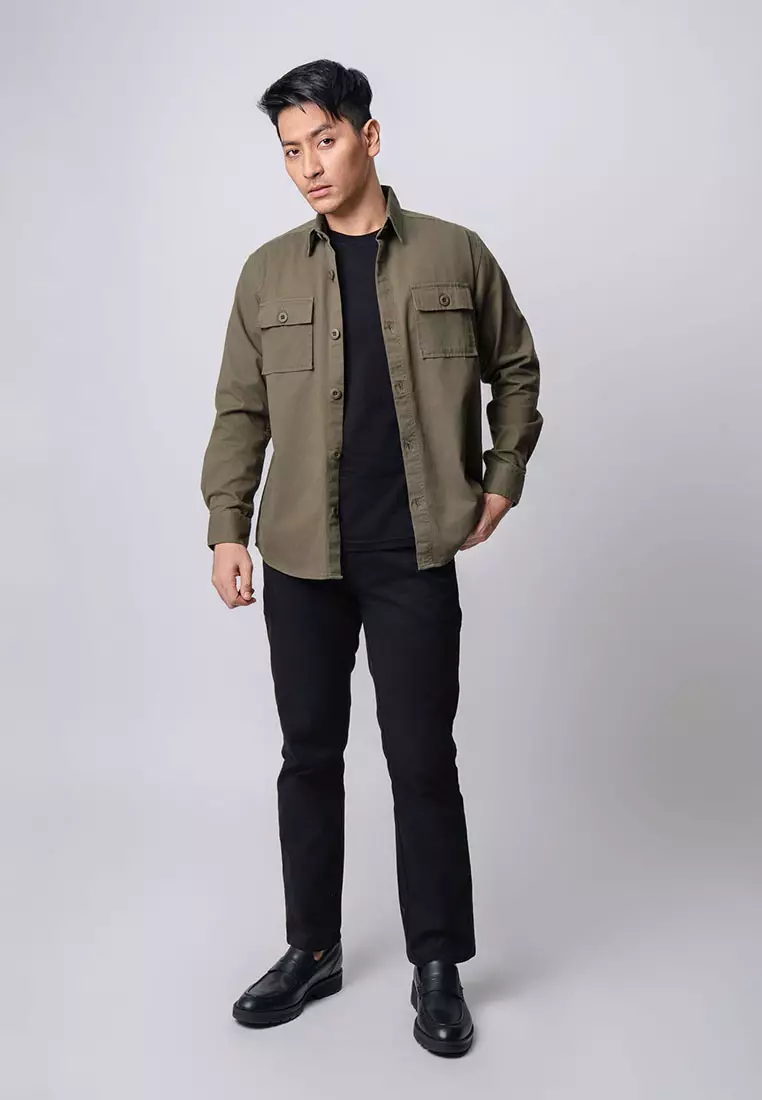Jacket Shacket Workwear Shirt Dark Green