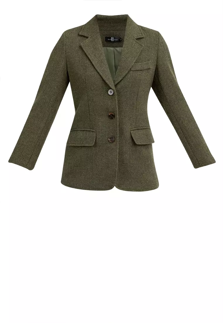 Herringbone Blazer Jacket
