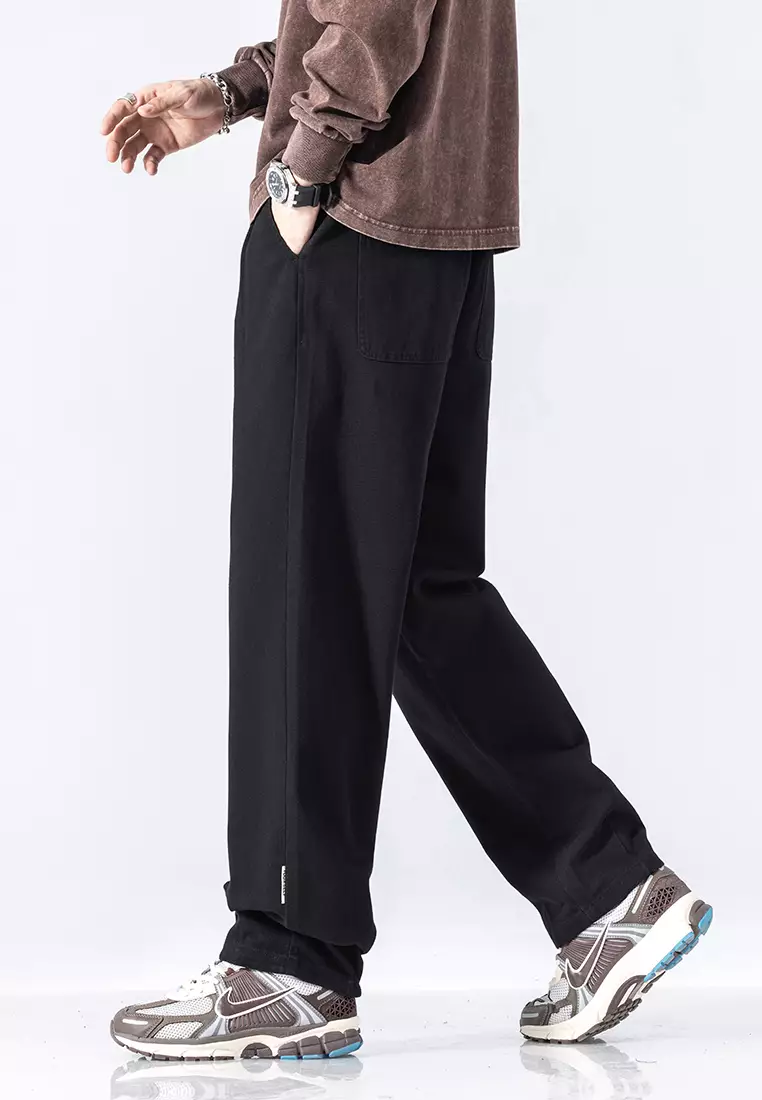 Buy OPCHIC Men's Casual Loose Drawstring Straight Pants 2024 Online