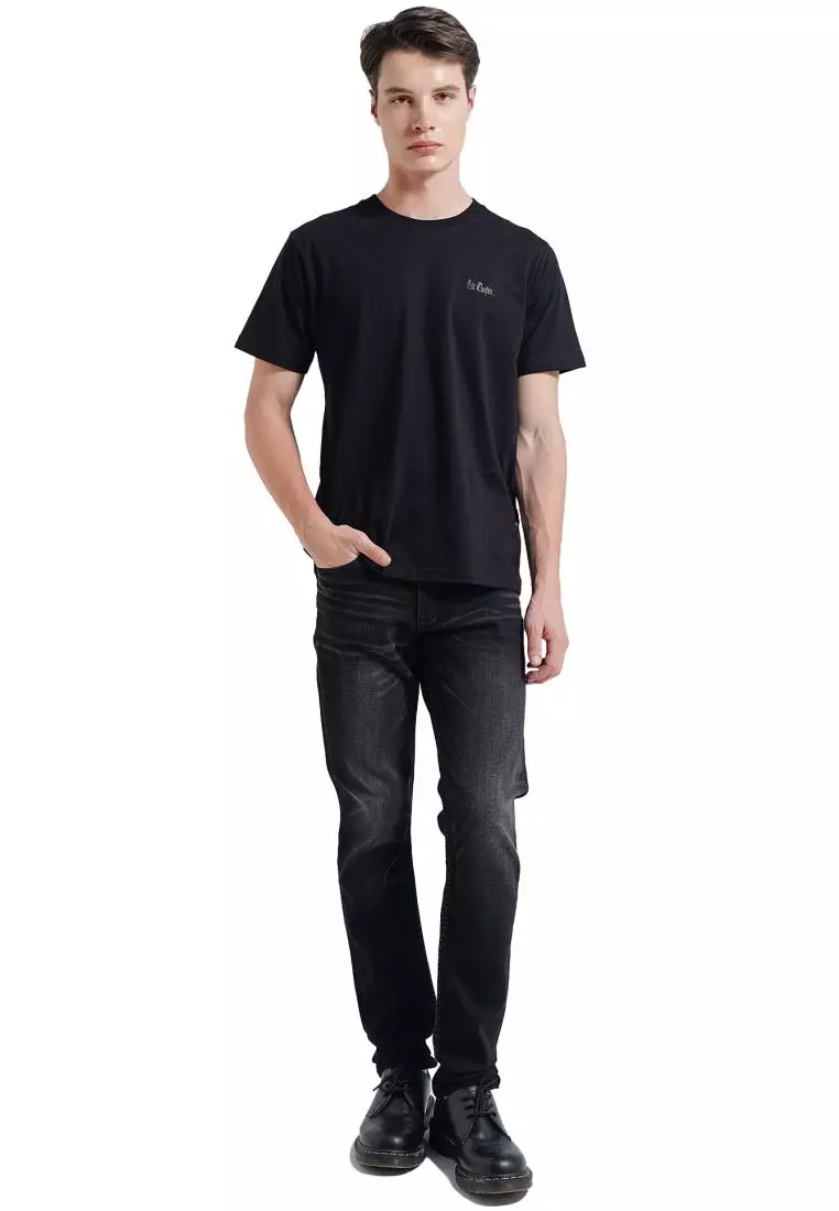 Lee Cooper Tapered Fit Jeans Arthur Worn Black Midnight