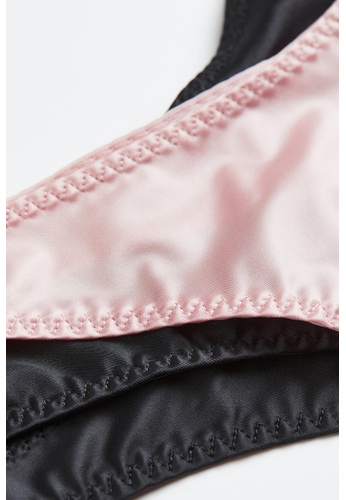 Buy Hu0026M 3-pack stretch satin thong briefs 2023 Online | ZALORA Singapore