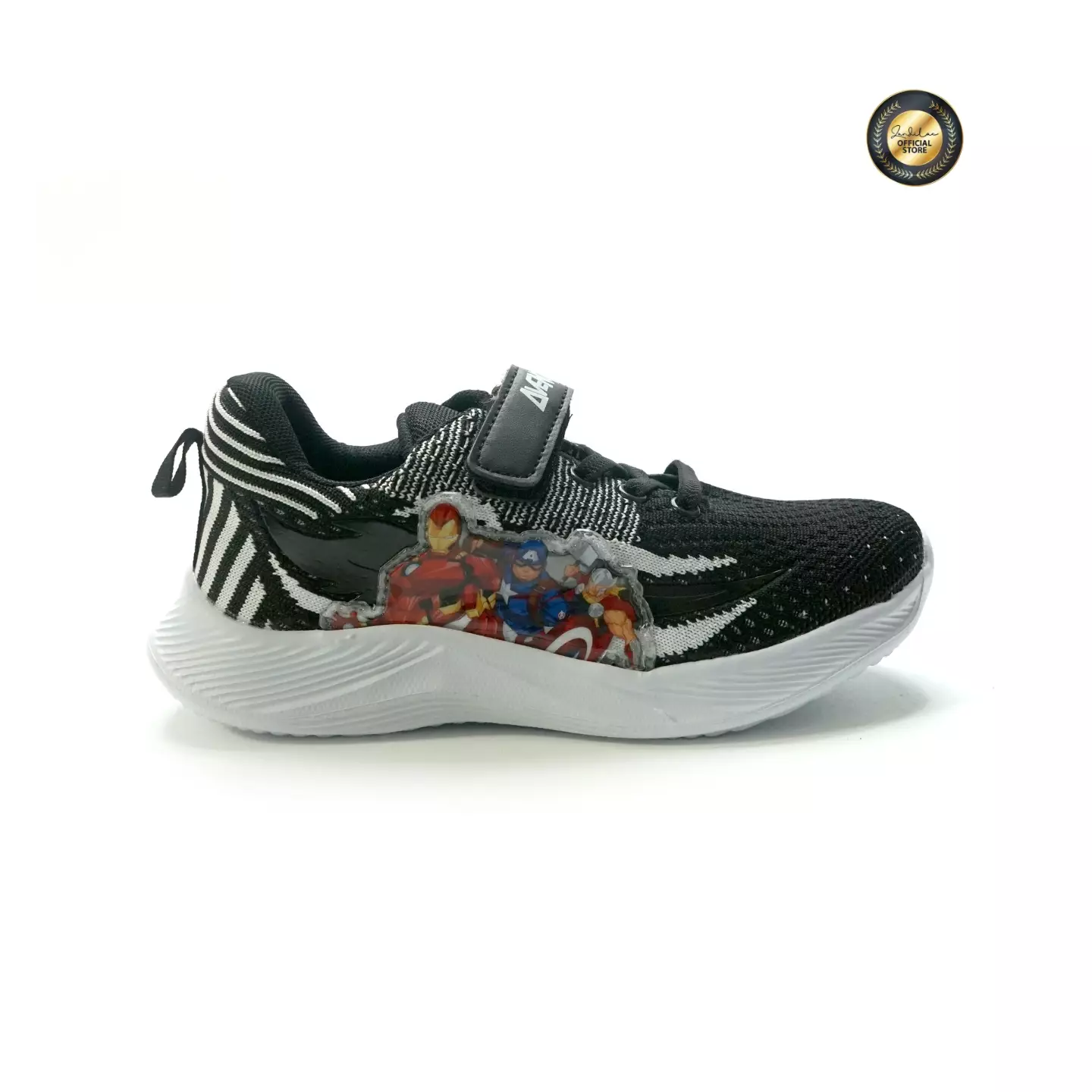 AVENGERS - SEPATU SNEAKERS ANAK LAKI TANGGUNG CH340371LT HITAM by Zandilac