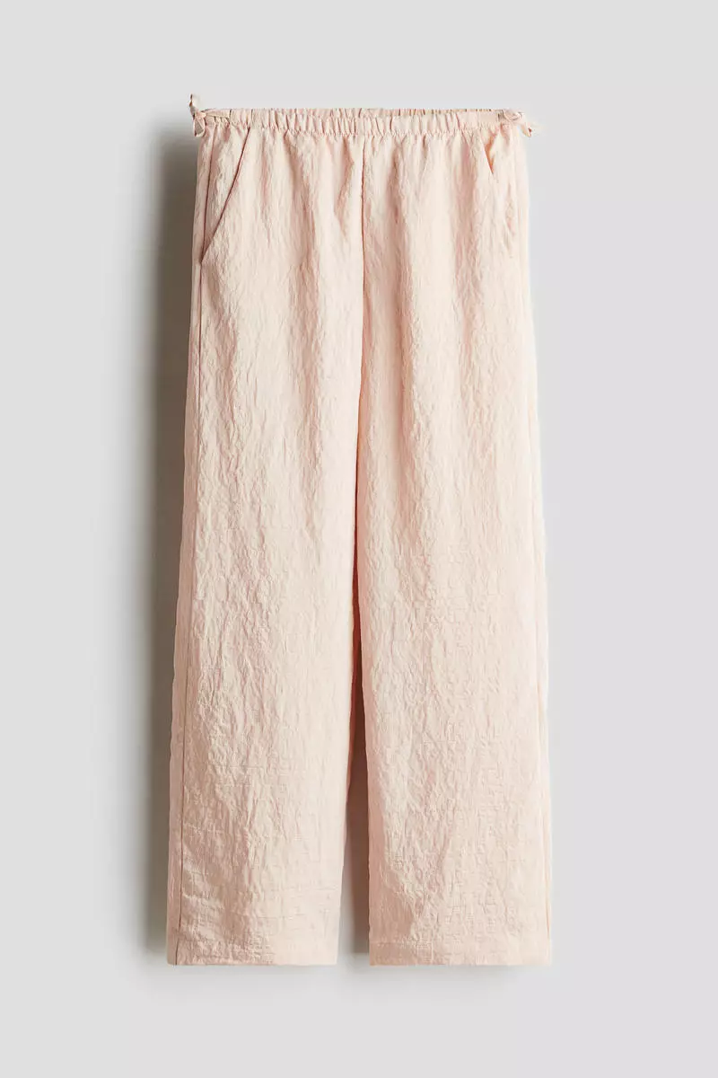 Tie-detail trousers
