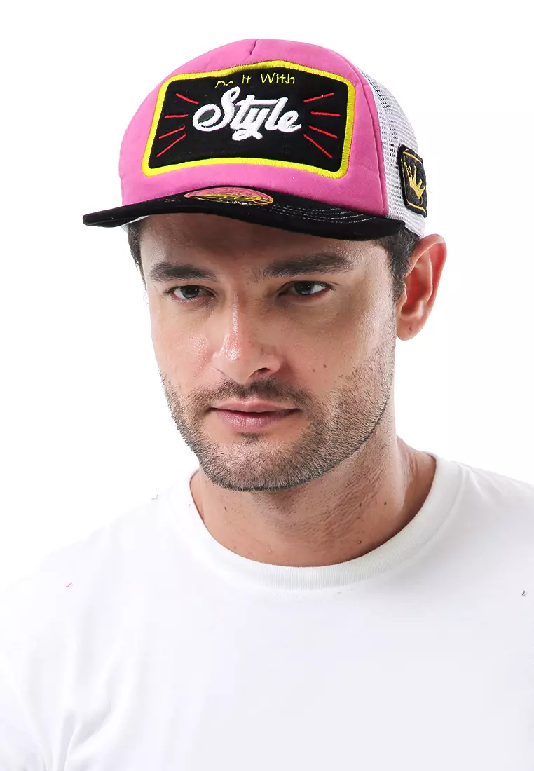 Jahari Aksesoris Fashion Pria Wanita Topi Baseball Desain Jaring Motif Style Resizable Strap Material Cotton ORIGINAL - Multicolor