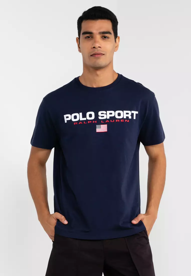 New! Polo Ralph Lauren Men's Size M Color Blue/Black Crew Neck T