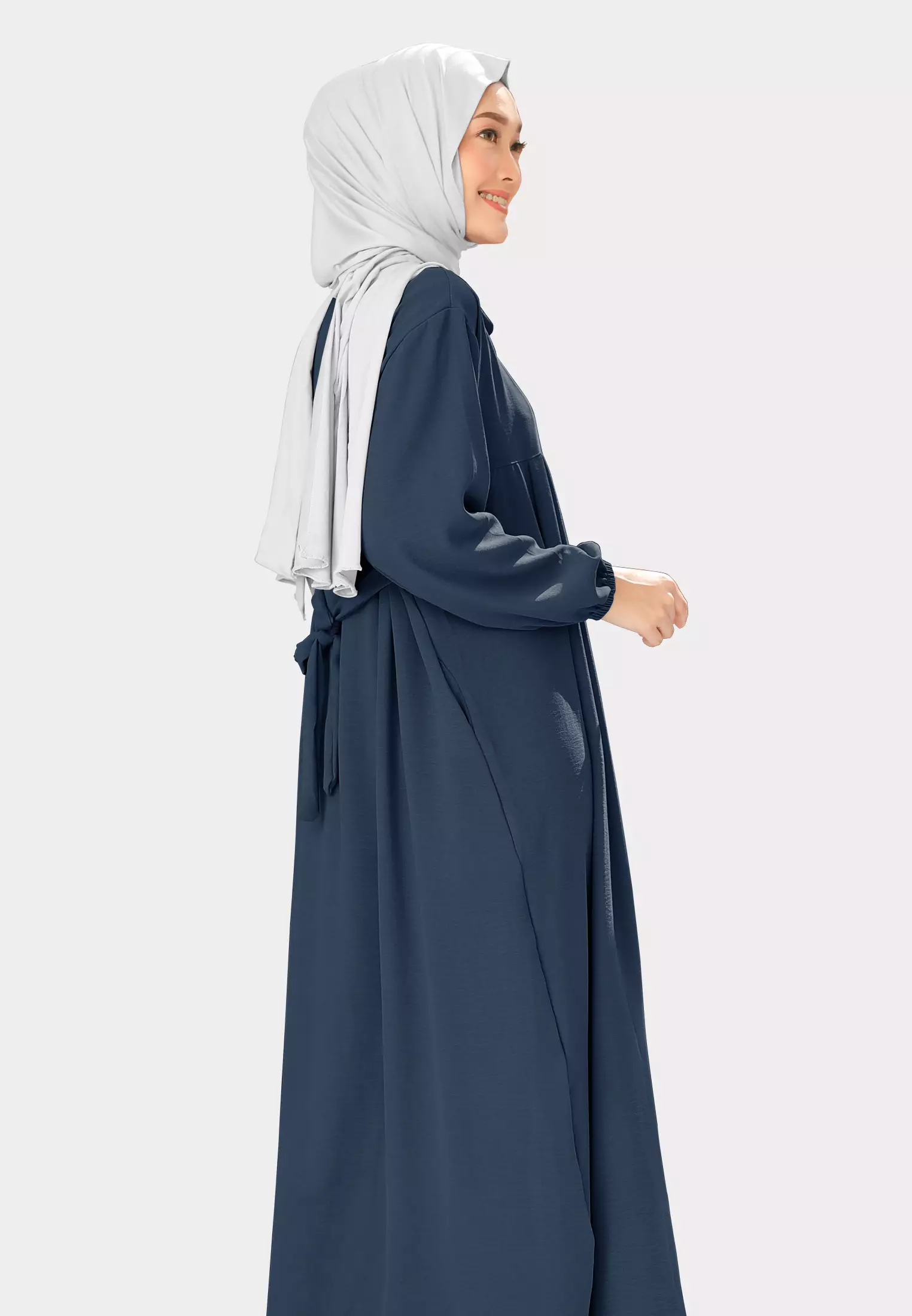 Cotton Bee - Keana Gamis | Dress Loose | Long Dress Wanita - Estate Navy