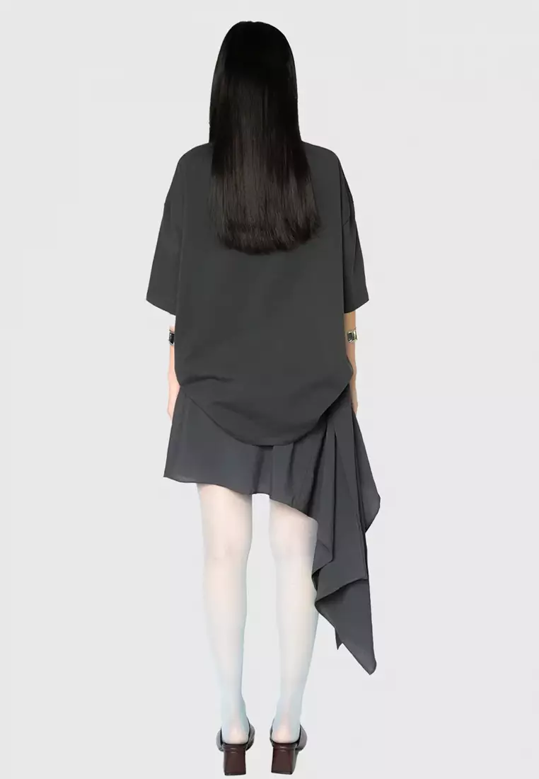 Embroidered T-Shirt in Grey