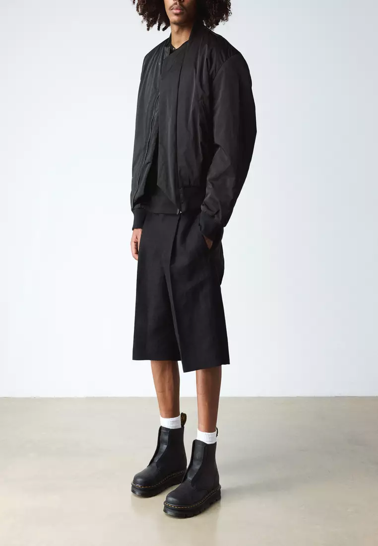 Zebzag Laceless Slip On Leather Black Boots - Women