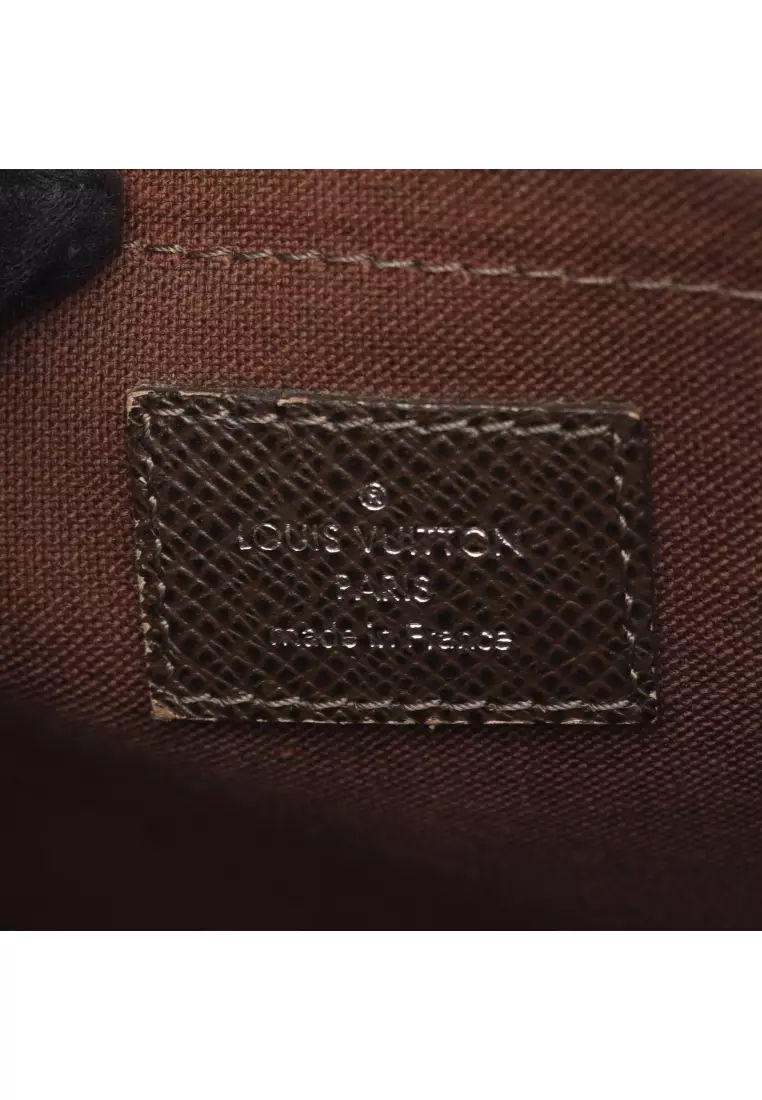 Pre-Loved Louis Vuitton Andrei taiga grizzly bear Shoulder bag leather Dark brown