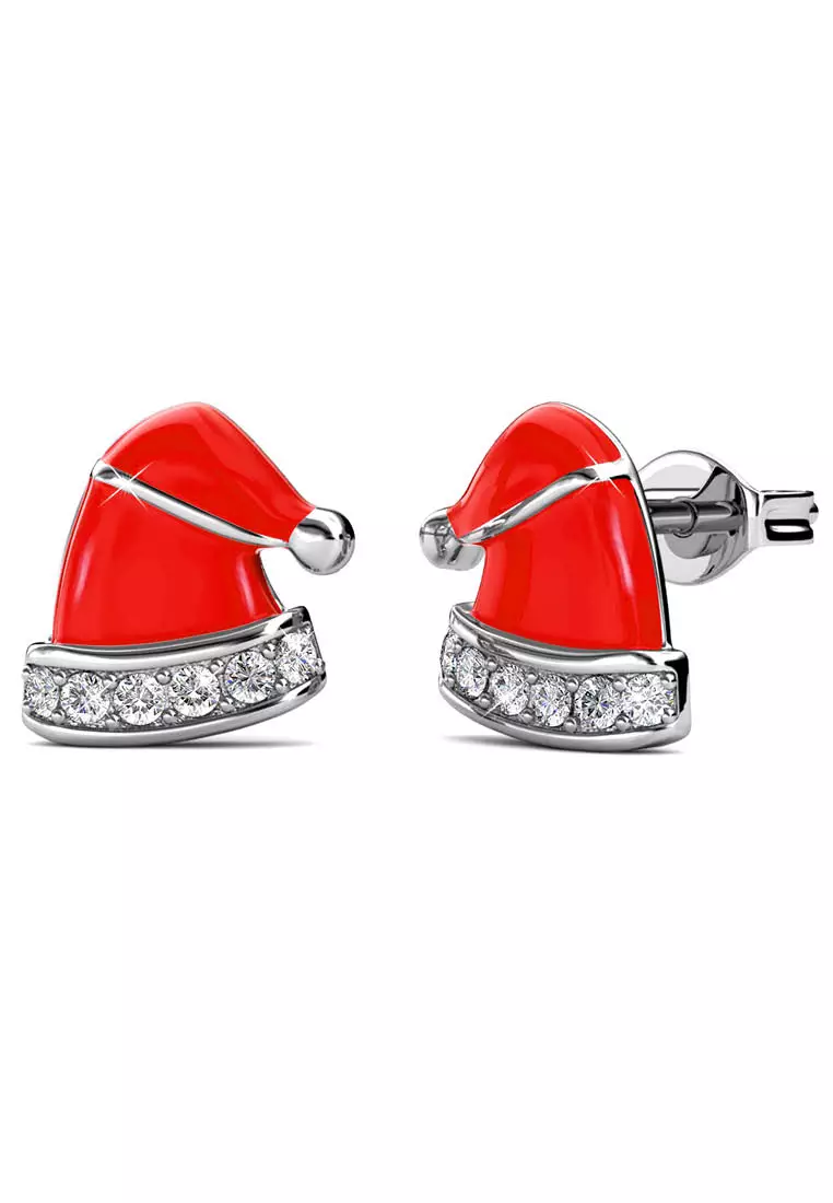 Red christmas cheap earrings