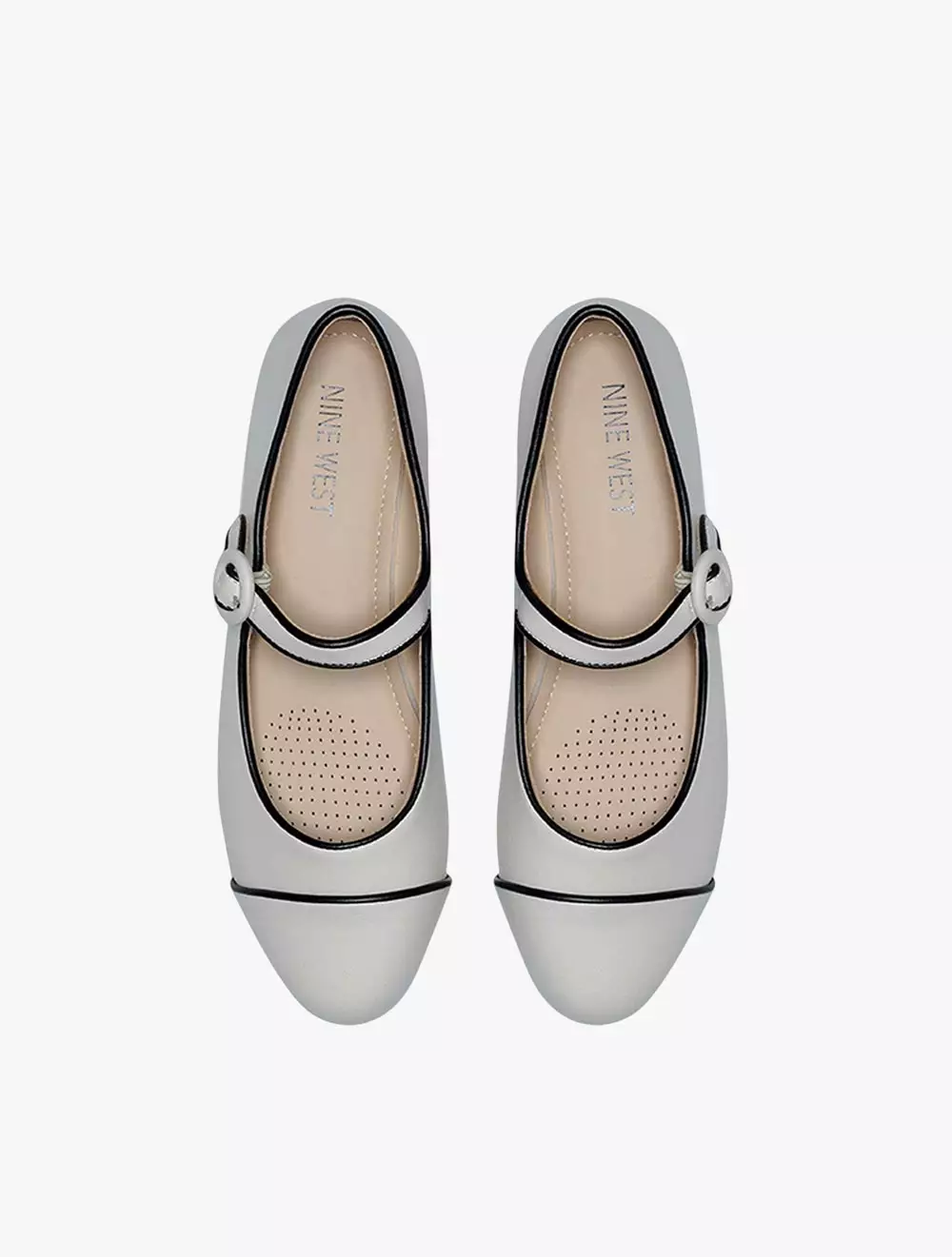 Payless Nine West Womens Como MJ Flats - White_15