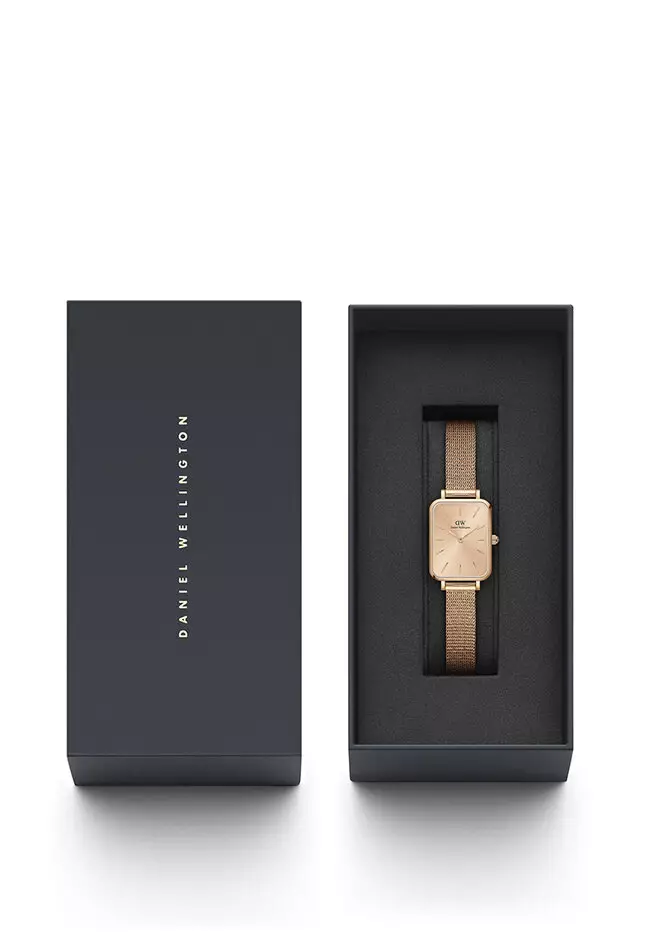 Quadro Unitone 20x26mm Watch Rose Gold dial Mesh strap Rose Gold Female watch Ladies watch Watch for women DW
