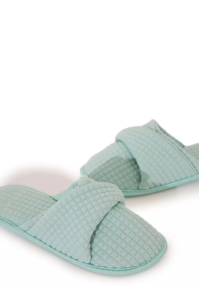 Blue Padded Slippers