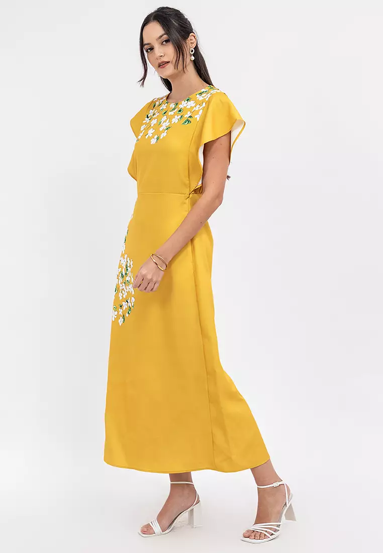 DELAROSA Printed Shift Dress