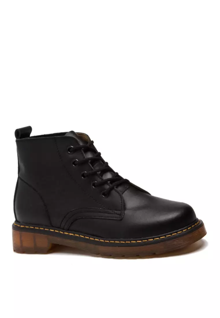 Discount on Twenty Eight Shoes  shoes - SKU: VANSA Fashionable Cow Leather Lace-Up Short Martin Boots VSW-BC051