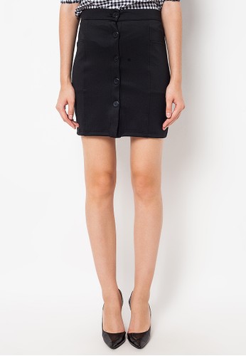 Basic Midi Skirt Black