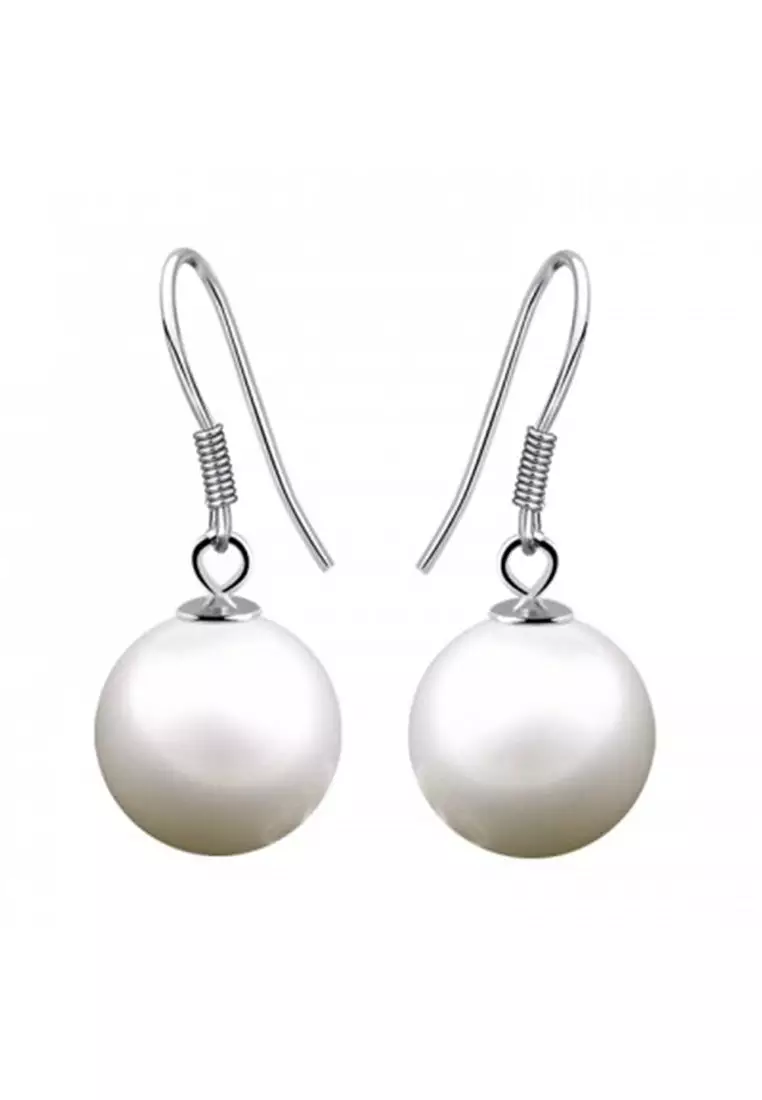 White pearl deals earrings online