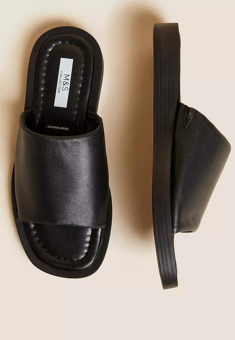 Leather Flat Mules