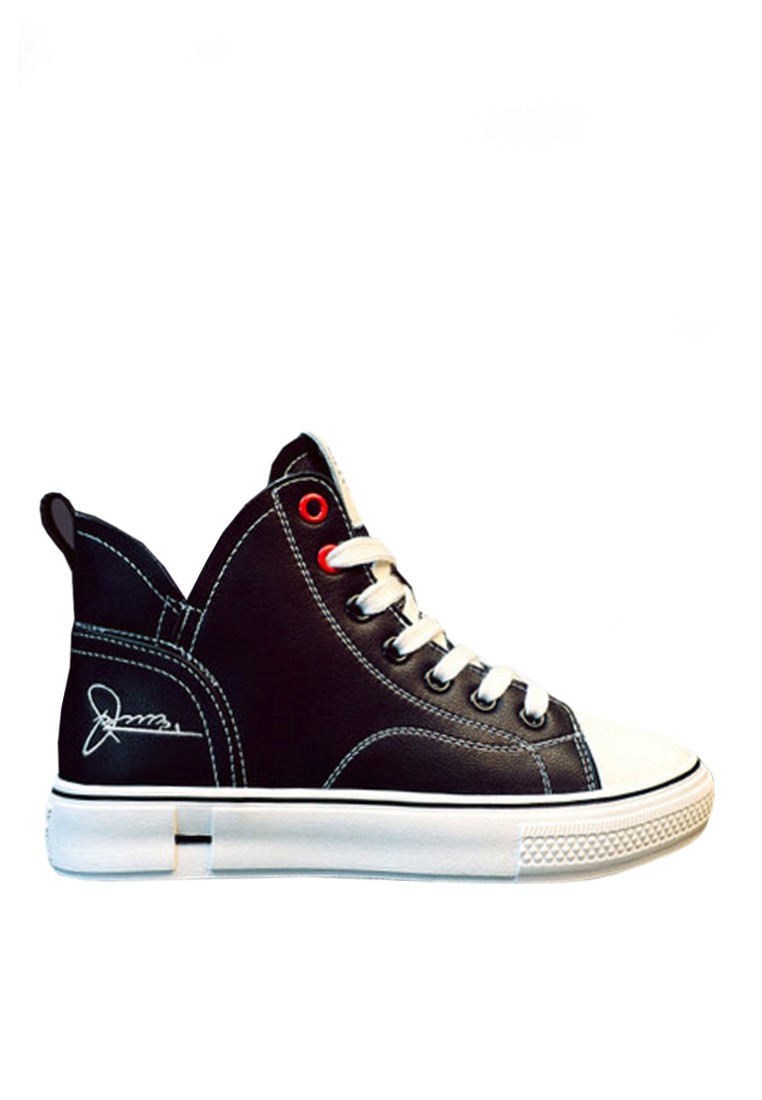 VANSA Cow Leather High-top Lace Up Causal Sneakers VSW-T6691