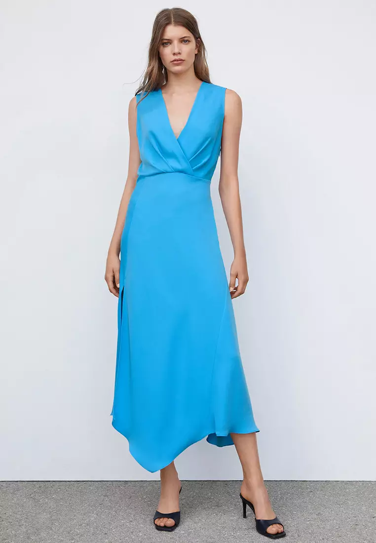 線上選購Mango Asymmetrical Dress With Side Slit | ZALORA 台灣