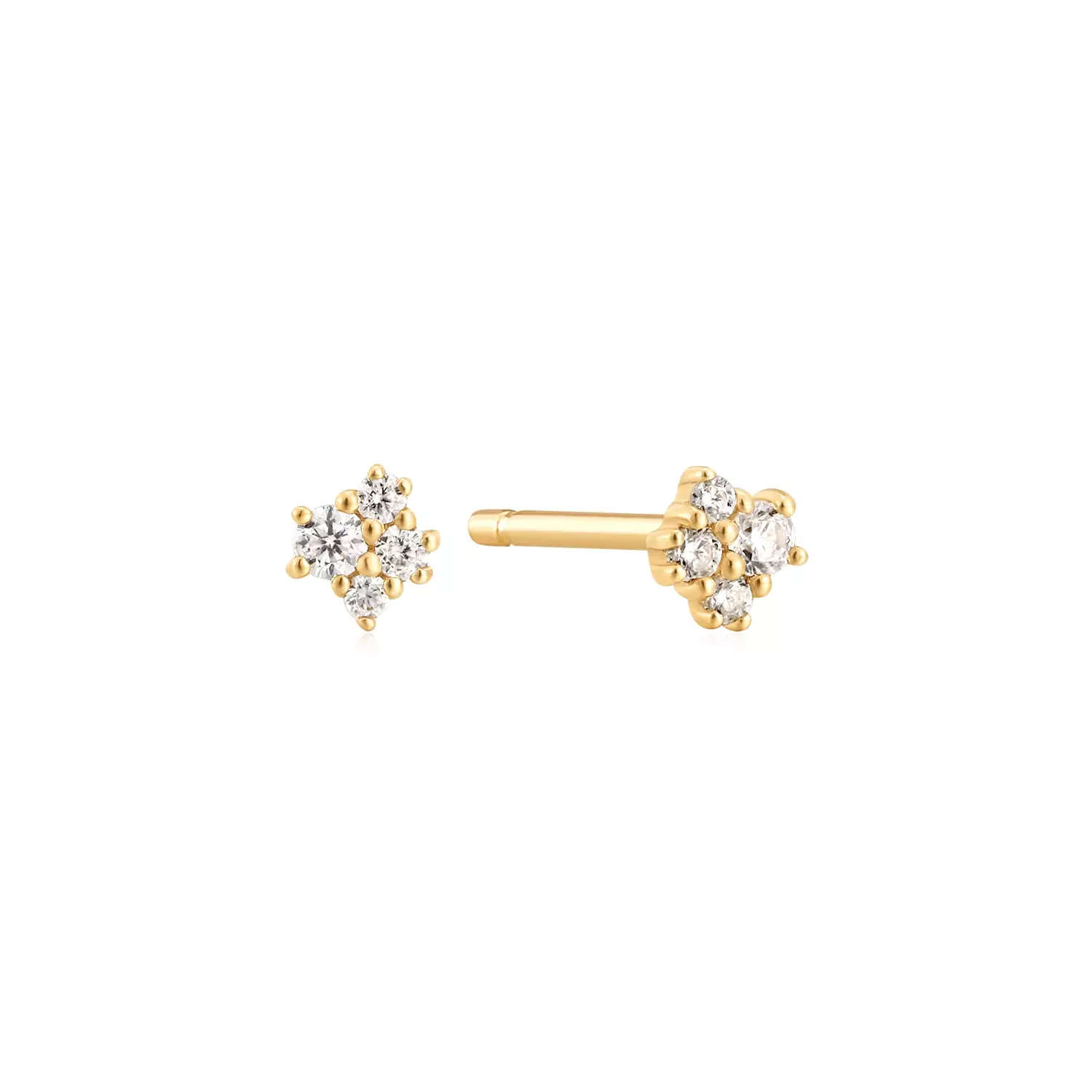 ISAGO Round Cluster Diamond Studs