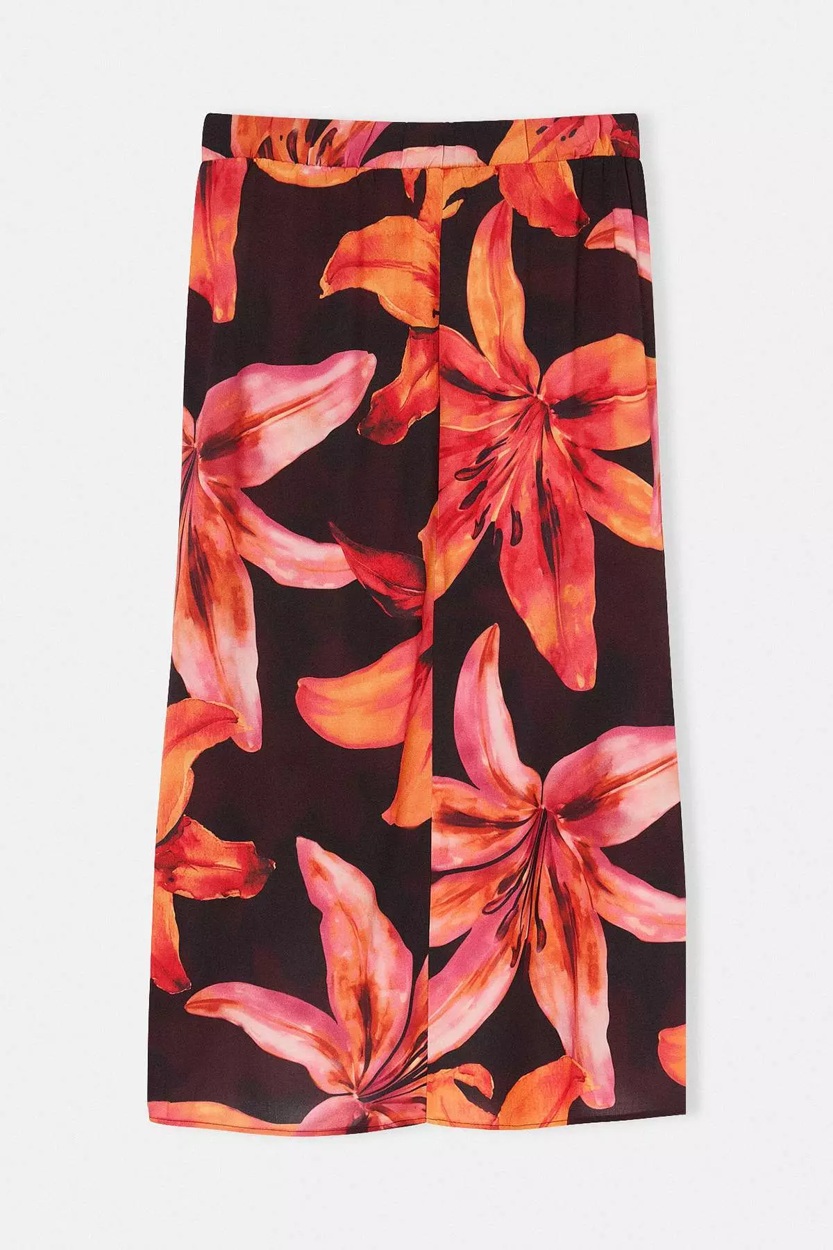 Beach Wear Black Floral Pattern Plus Size Beach Skirt Tbbss26Az00014
