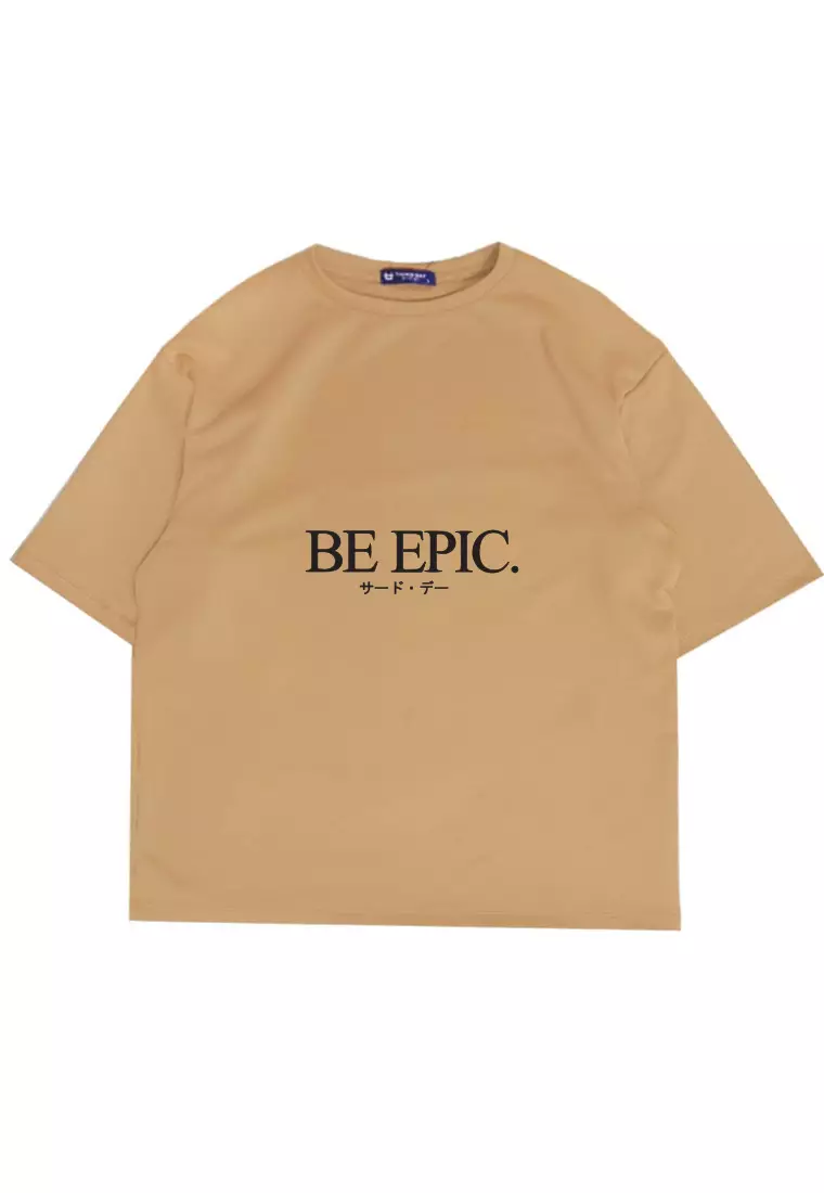 MTV45 Kaos Oversize Kece ScubaLux "be epic" khaki