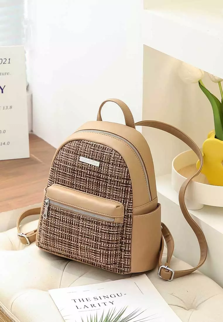GYKACO SAMWON Khaki - Tas Ransel Wanita - Fashion Backpack (IMPORT)