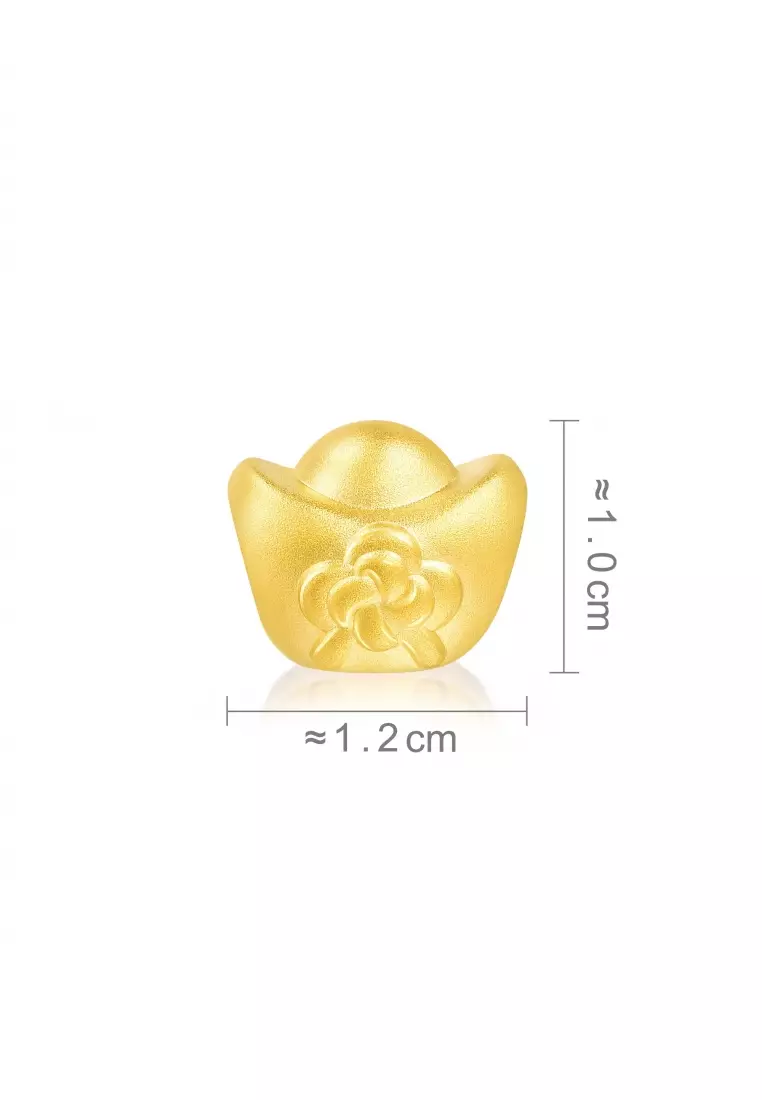 999 Gold Yuanbao Charm for Women & Men 90838C  [Bracelet not included]