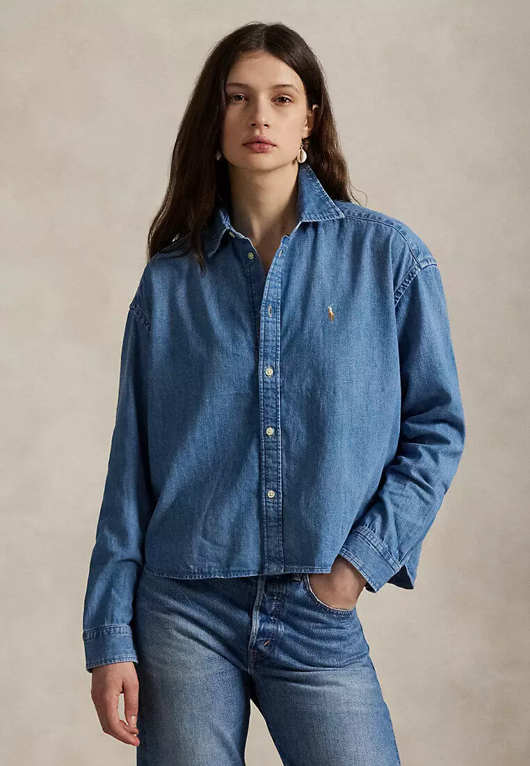 Buy Polo Ralph Lauren Cropped Boxy Denim Shirt 2026 Online | ZALORA