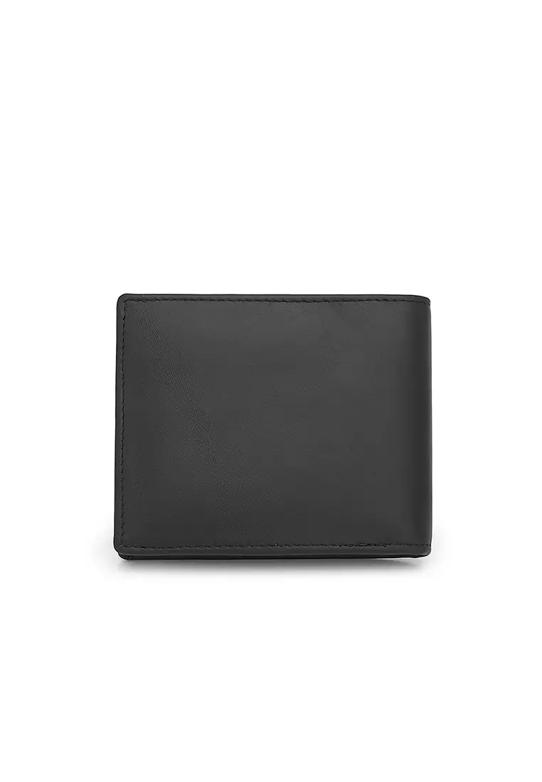 Men's Genuine Leather RFID Blocking Wallet - Black