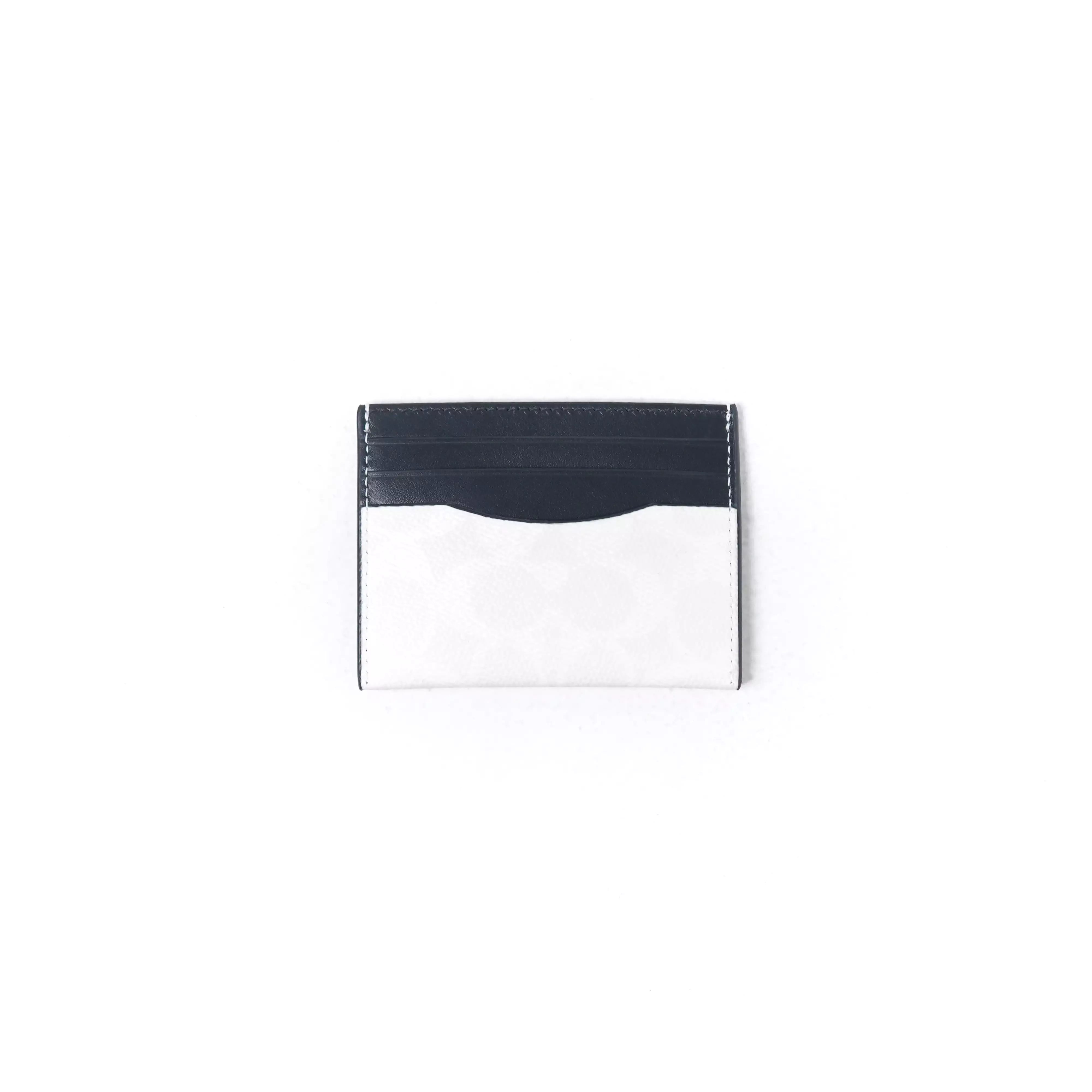 Dompet COACH MONOGRAM IVORY WHITE BLACK CARD HOLDER 100% ORIGINAL