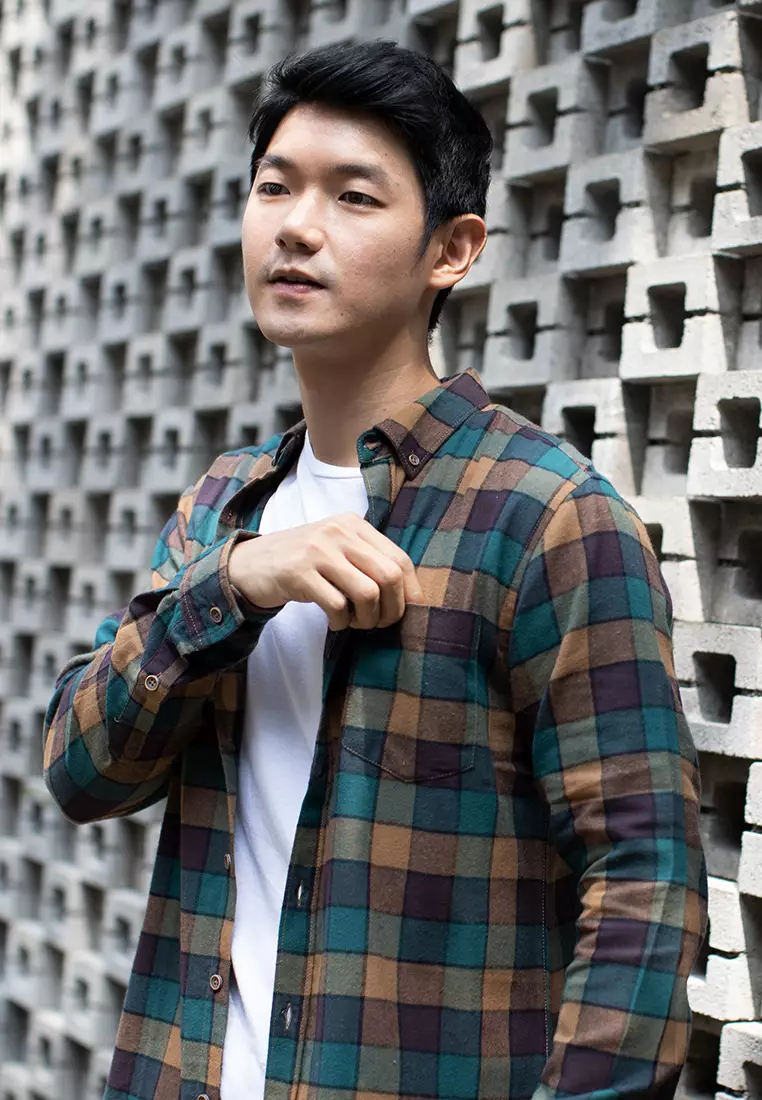 kemeja Flannel Cotton Tangan Panjang OXCON OX07